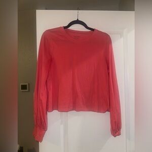 Banana Republic Vibrant Coral Long Sleeve Top